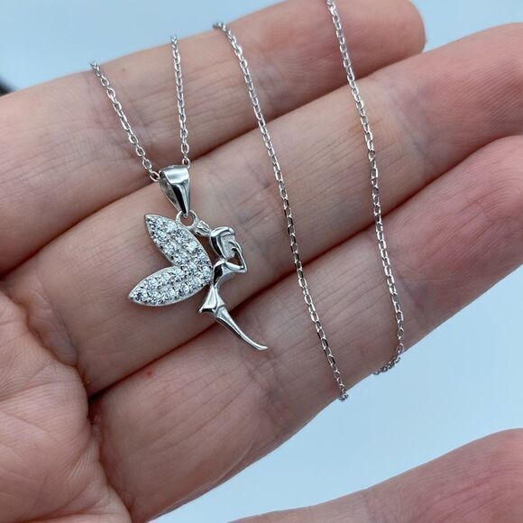 Fairy CZ Sterling Silver Necklace - Picture 4 of 4